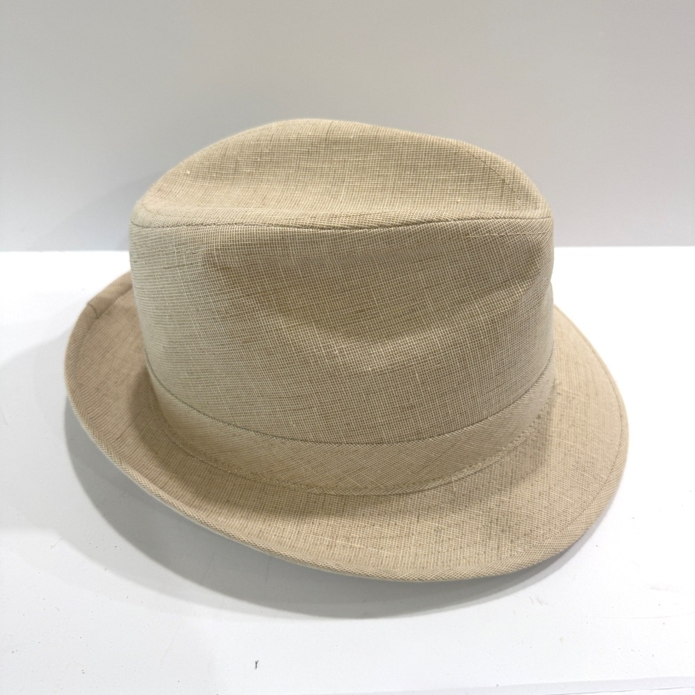 Botany 500 Vintage Tan Fedora Trilby Hat Mens Large Made in USA Textured Tan